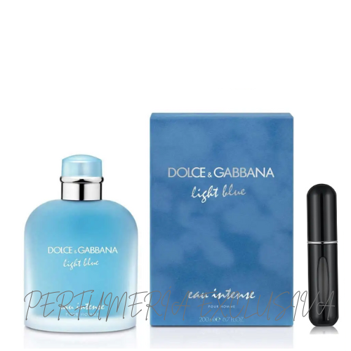 Light blue EUA intense+perfumero