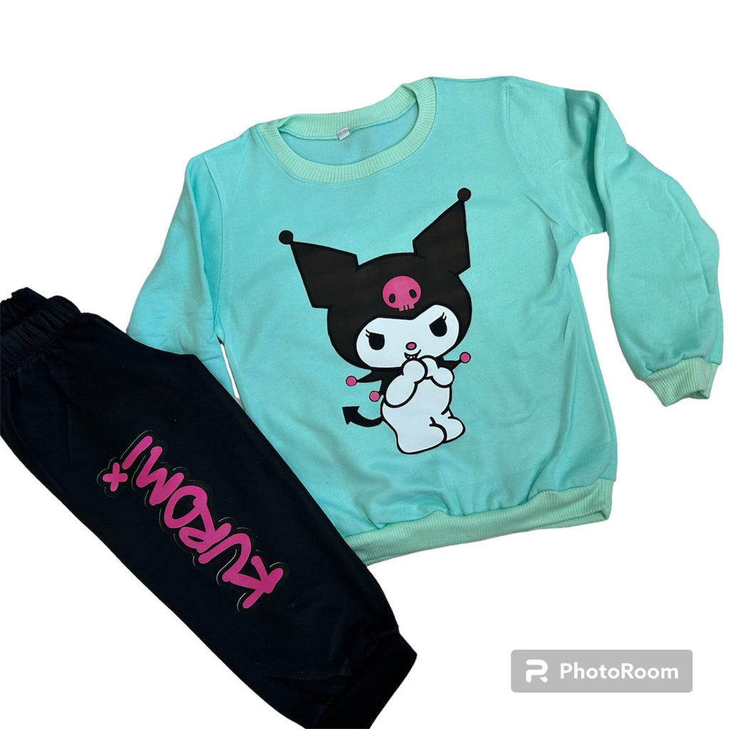 🌸 Sudadera Niña Kuromi 💖 Conjunto Buzo y Pantalón 👚👖